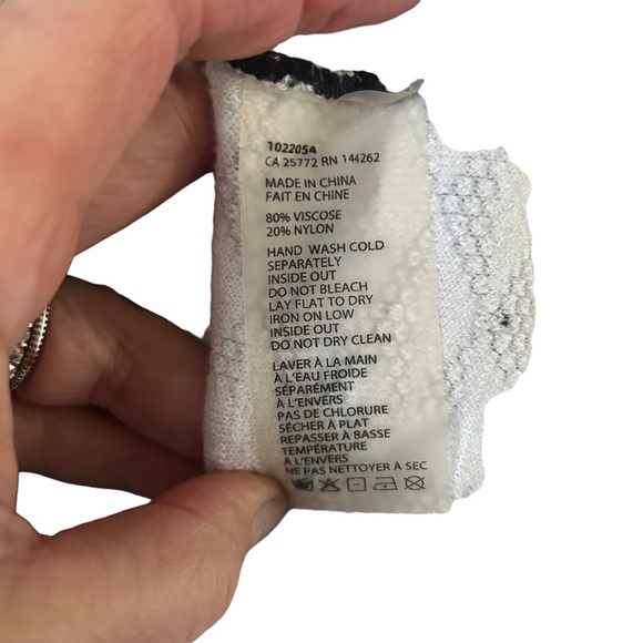 Black And White Jacquard Women's Body Con Dex Long Sleeve Dress Size Small - Picture 7 of 14